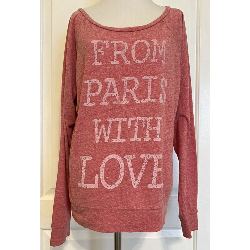 TEEOLOGY Slouchy Lounge Casual Vintage T-Shirt LA Boutique Top Size L EUC